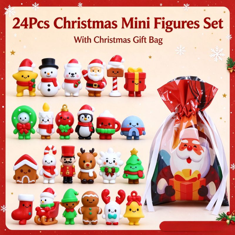 Kids Toys Xmas - 크리스마스 미니 피규어 럭키 박스 세트