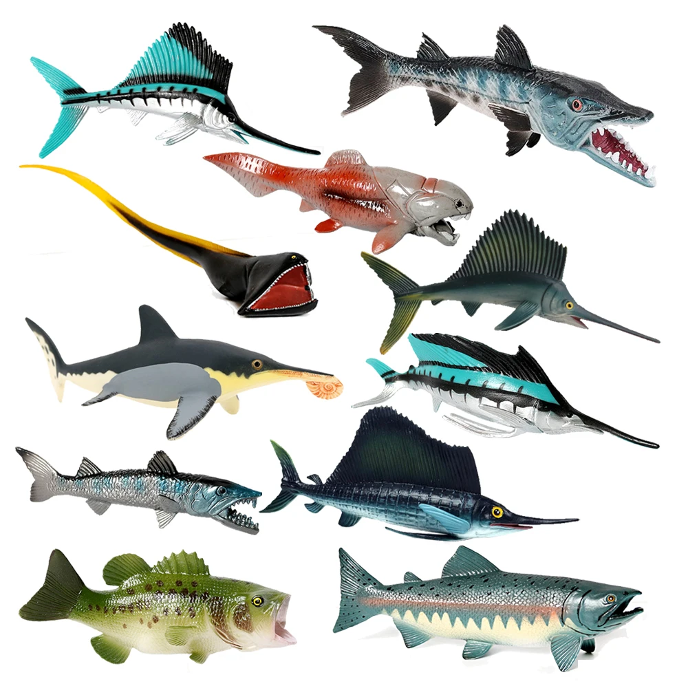 Kids Toys Reviews - 해양 동물 장난감 Billfish Sailfish Boxfish