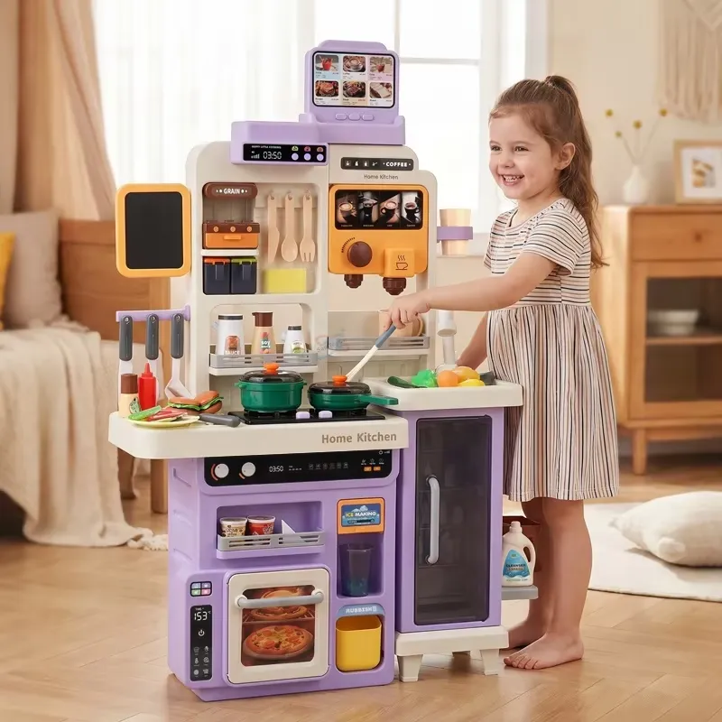 90cm 대형 어린이용 가상 주방놀이 세트 (조명, 소 - Kids Toys Kitchen Set 리뷰 및 가격