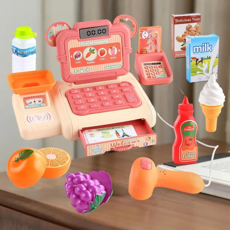 어린이를 위한 가상 쇼핑 계산대 장난감 세트, 빛과 소 - Toy Cash Register 리뷰 및 가격