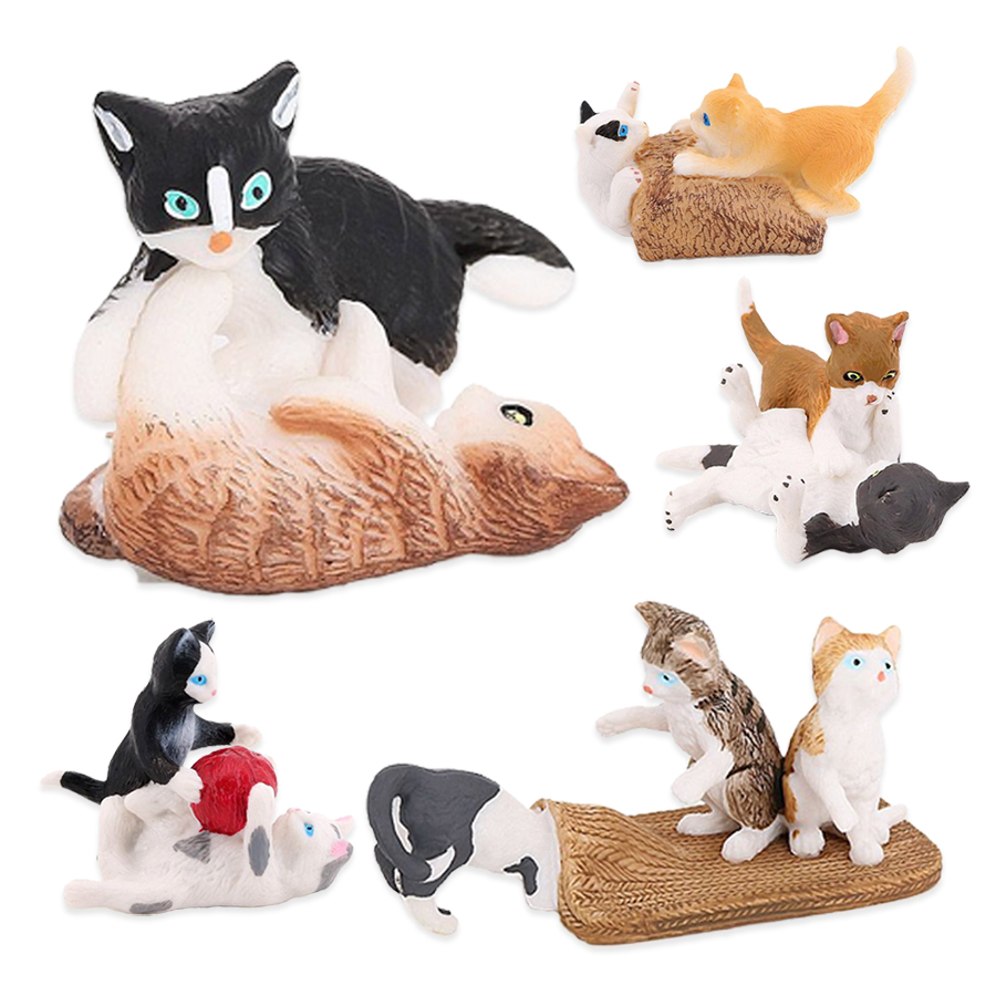 미니어처 새끼 고양이 벵골 래그돌 고양이 피규어 동물  - Kids Toys Reviews 리뷰 및 가격