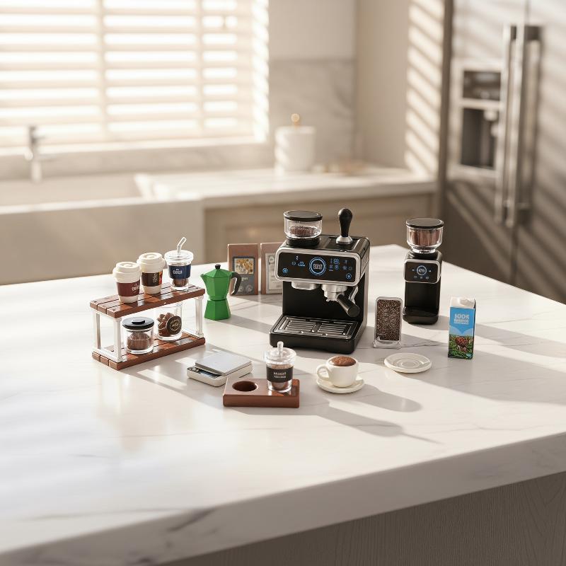 1:12 인형 집 미니어처 커피 머신 컵 세트 어린이를 - Kids Toys Kitchen Set 리뷰 및 가격
