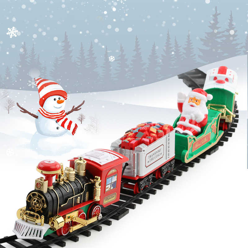 전기 크리스마스 기차 세트, 음악이 나오는 조명 장식  - Kids Toys Xmas 리뷰 및 가격