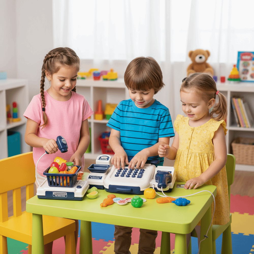 퍼즐 시뮬레이션 슈퍼마켓 계산대 재미있는 선물 계산대  - Toy Cash Register 리뷰 및 가격