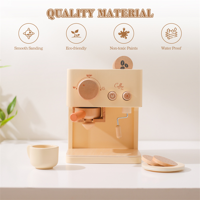 어린이 나무 몬테소리 장난감 세트 어린이 커피 기계 주 - Kids Toys Kitchen Set 리뷰 및 가격